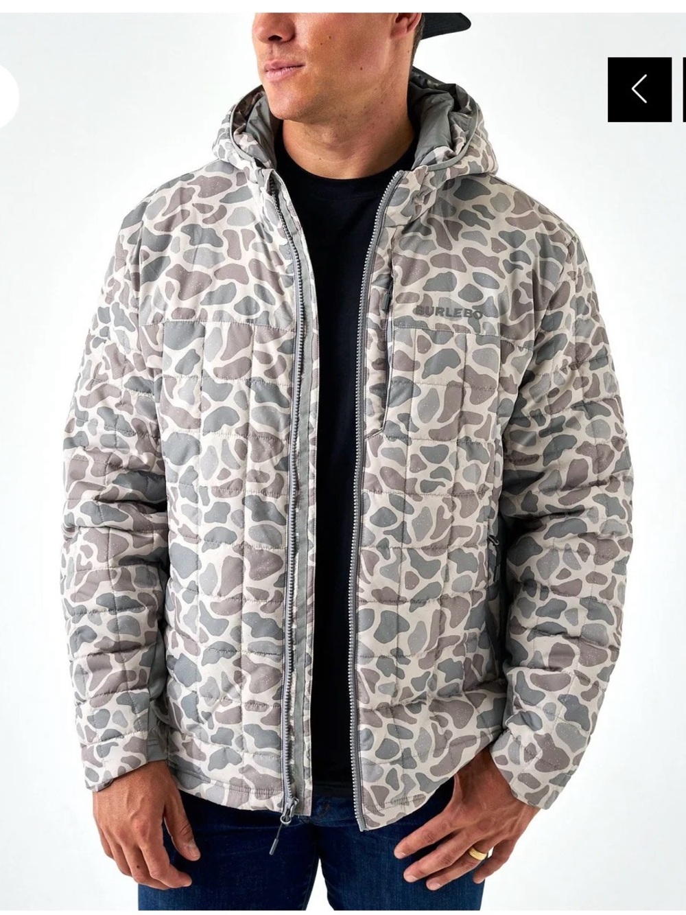 BURLEBO Puffer Jacket - Classic Deer Camo